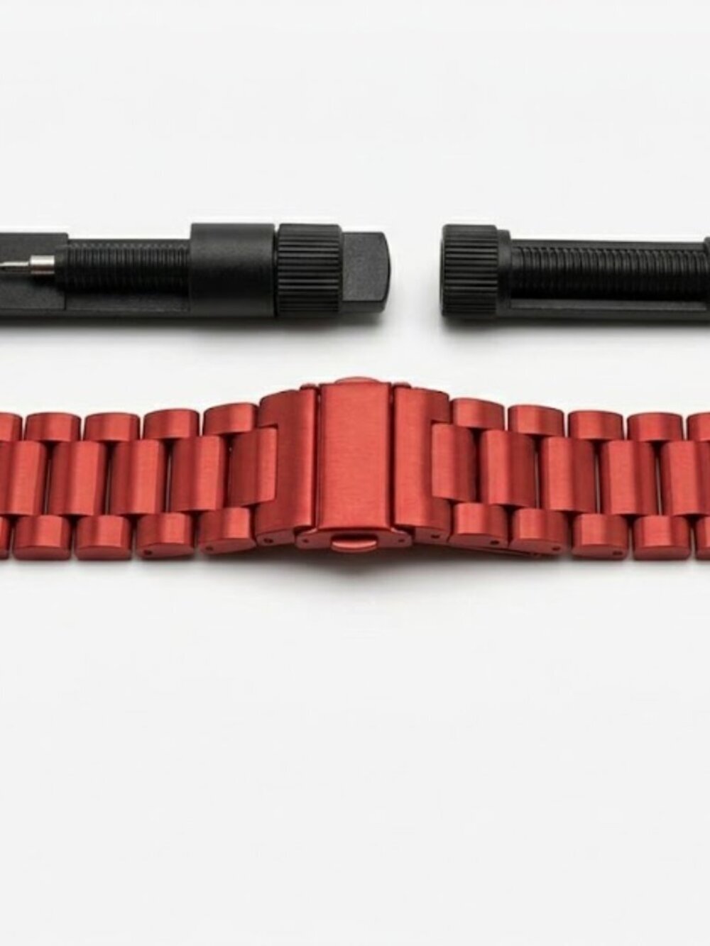 Red Metal Link Apple Watch Band 38/40/41mm + Tool Kit